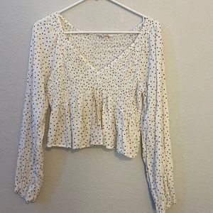 White and black long sleeve shirt from Pacsun